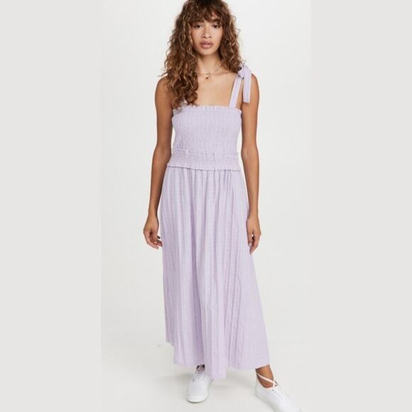 Lost + Wander Revolve Angel in Disguise Maxi Dress S Purple Lavender Smocked NWT - Picture 1 of 10